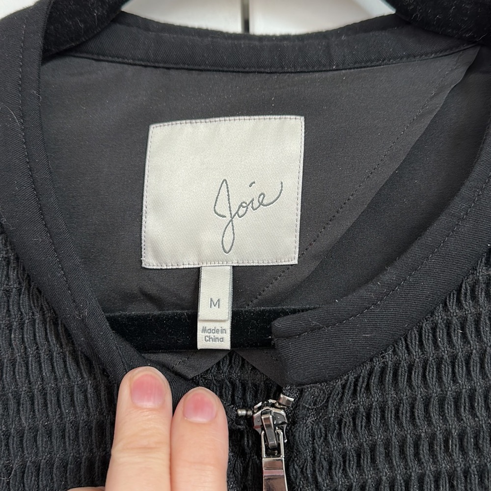 SOLD ⬇️ Joie Black Zip Up Moto Blazer Jacket - Picture 3 of 17